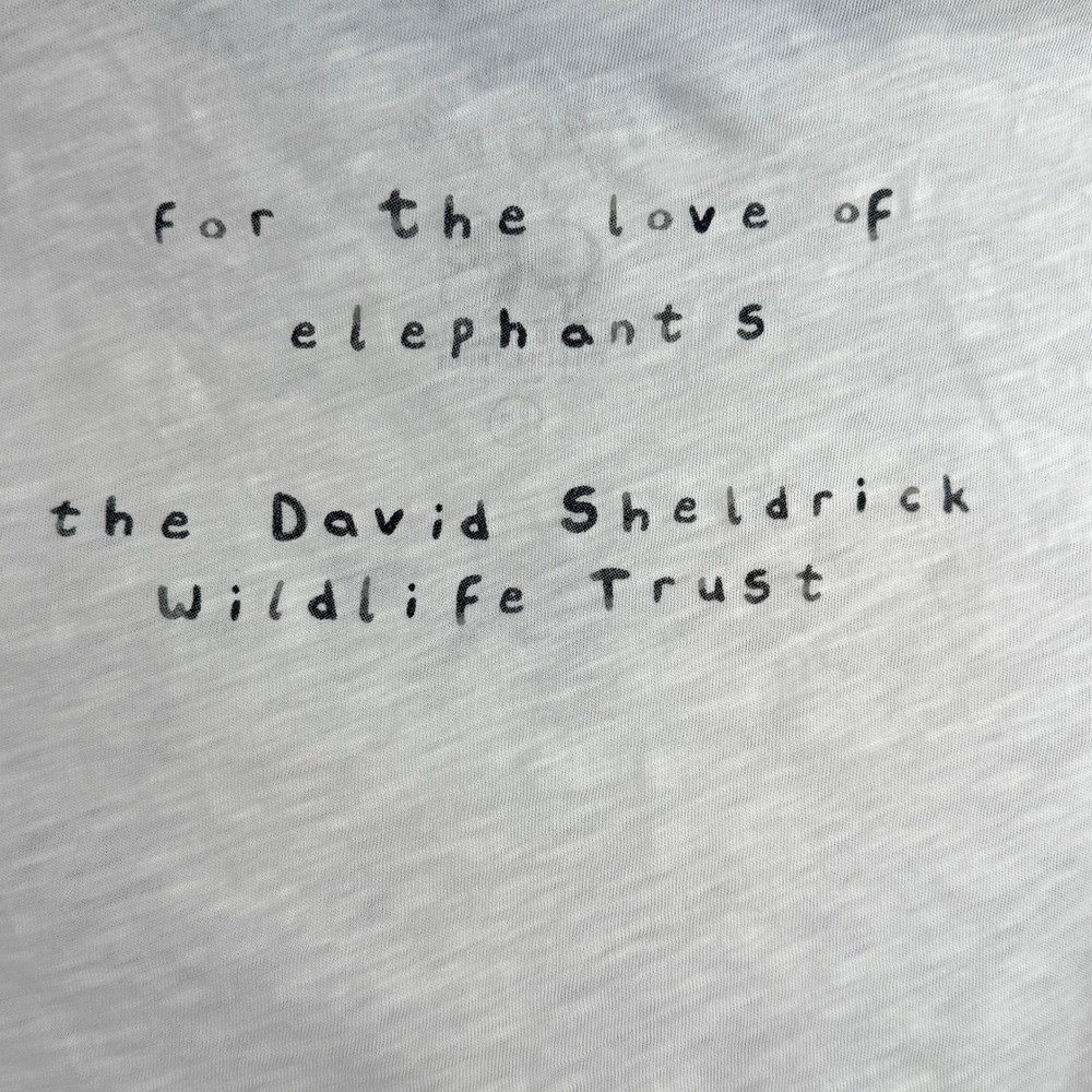 J.Crew T-Shirt Womens XS Cream Elephant Graphic David Sheldrick Wildlife Trust - Picture 5 of 6